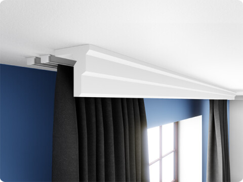 Gardinenschiene mit Blende
