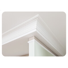 Außenecke Gardinenschiene mit Blende, Stuckleisten led, deckenleisten